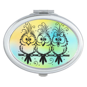 Funny Birds Cartoon-56456 Compact Mirror