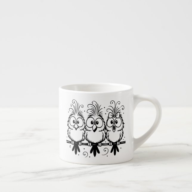 Funny Birds Cartoon-56456 Espresso Cup (Right)