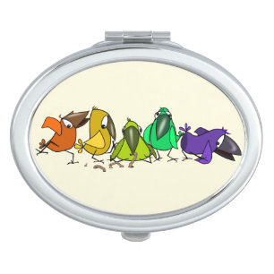 Funny Birds Compact Mirror