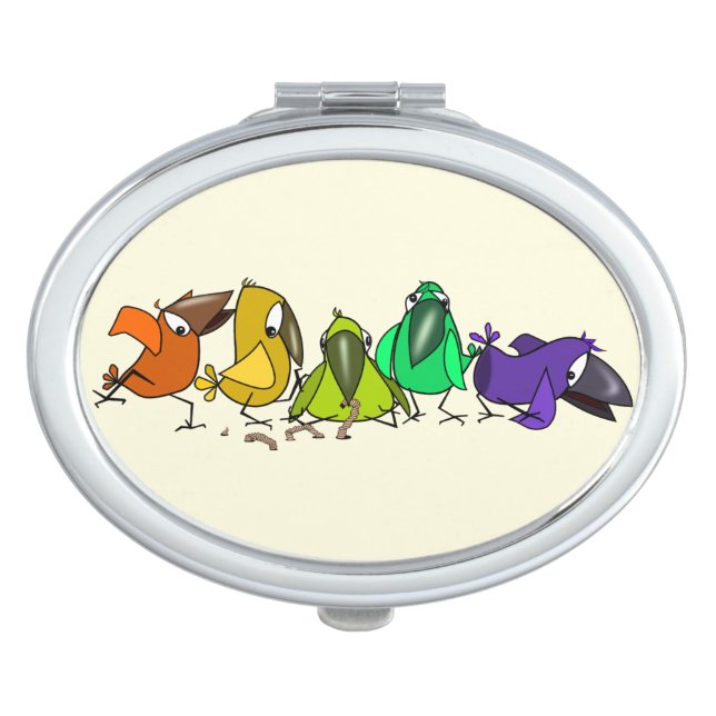 Funny Birds Compact Mirror (Front)