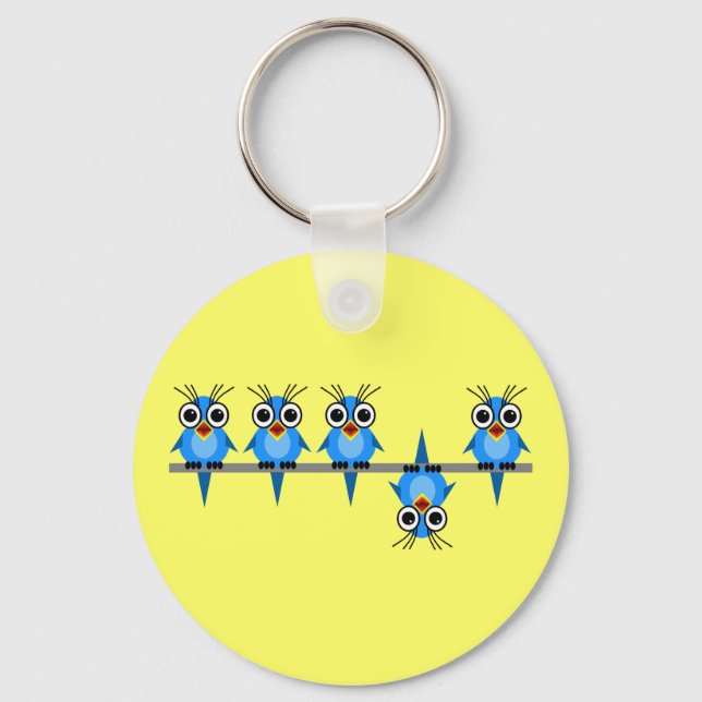 funny birds keychain (Front)