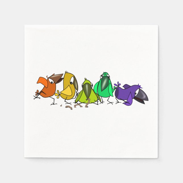 Funny Birds Napkins (Front)