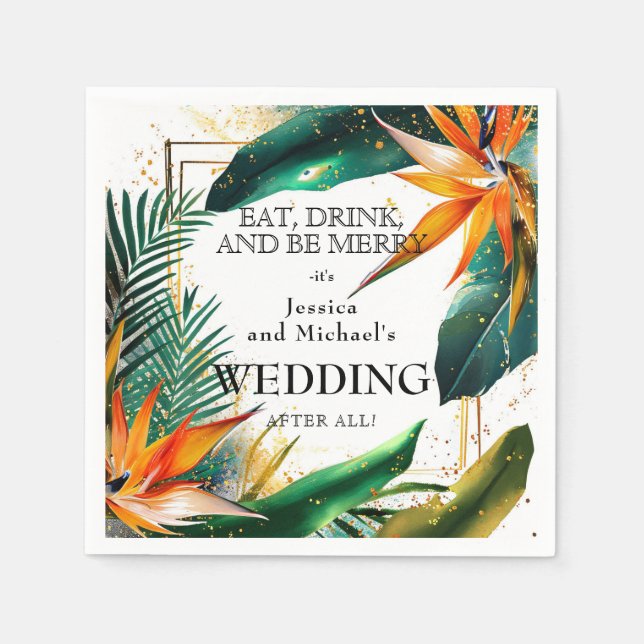 Funny Birds of Paradise Bliss Napkins (Front)