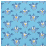 Funny Birds Silly Blue Bird Kids Cartoon Fabric