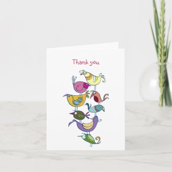 Funny Birds Thank You Card by daltrOndeLightSide at Zazzle