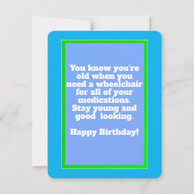 Funny Birthday, 4.25" x 5.5", Paper: Birthday Card (Front)