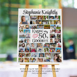 Funny Birthday 55 Photo Kissing My Decade Goodbye  Foam Board<br><div class="desc">Create a photo memory foam board display to celebrate a milestone birthday beginning a new decade utilizing this easy-to-upload photo collage with 55 pictures through the years with the funny title KISSING MY DECADE GOODBYE modern typography design (shown with 50's for a 60th birthday) and personalized with a name or...</div>