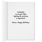 Funny Birthday Advice about Lighting from Pug Dog (Inside (Right))