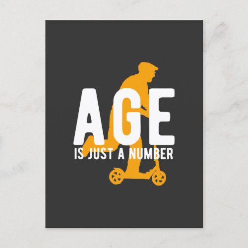 Funny Birthday Age is just a Number Font Style Announcement Postcard