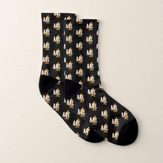 Funny Birthday Age is just a Number Font Style Socks (Pair)