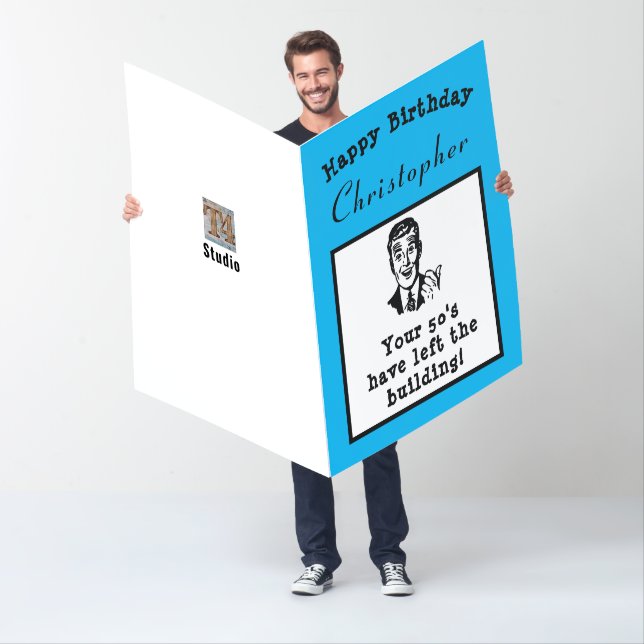 Funny Birthday Any Name Any Age Giant Card (In Situ)