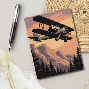 Funny Birthday Bigfoot Vintage Airplane Custom Postcard