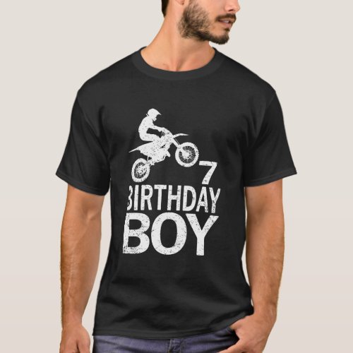 Funny Birthday Boy Dirt Bike Motocross T_Shirt