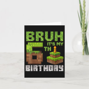 Funny Birthday Boy Kid Bruh Its My 6th Birthday Pi Card