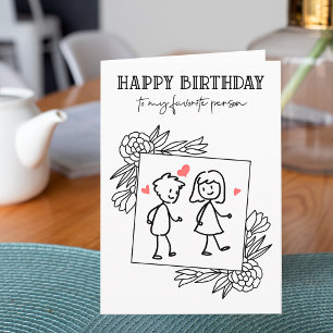 Funny Birthday Boyfriend To My Favorite Person Card