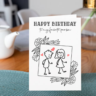 Funny Birthday Boyfriend To My Favorite Person Card