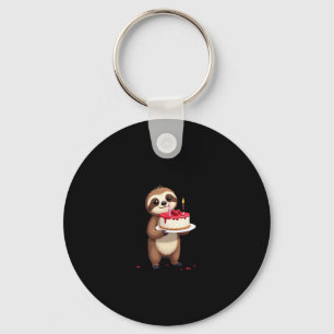 Funny Birthday Cake with Sloth Costume for Boys an Keychain