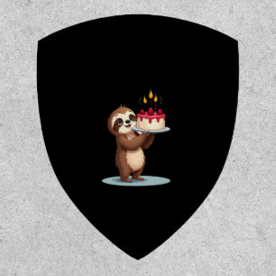 Funny Birthday Cake with Sloth Costume for Boys an Patch