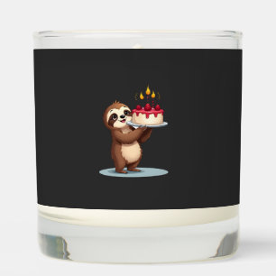 Funny Birthday Cake with Sloth Costume for Boys an Scented Candle