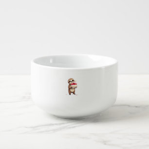 Funny Birthday Cake with Sloth Costume for Boys an Soup Mug