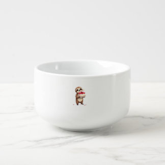 Funny Birthday Cake with Sloth Costume for Boys an Soup Mug