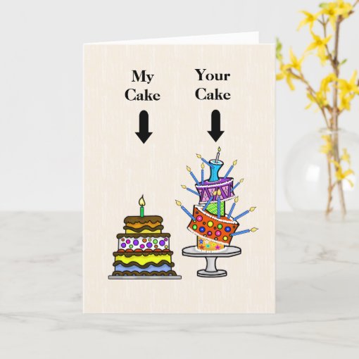 Funny Birthday Cakes Birthday Card | Zazzle