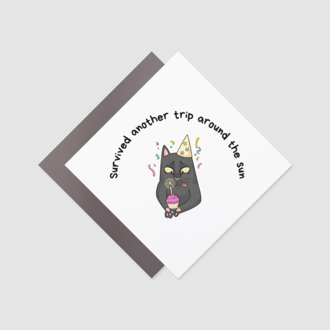 Funny Birthday Car Magnet (Front)