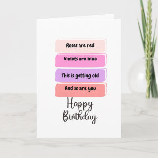 Funny birthday card