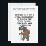Funny Birthday Card – Age Is Just a Number<br><div class="desc">🎂 Aging with humor! This hilarious birthday card reads: “Remember, age is just a number… unfortunately, it’s a number that starts to make funny noises when you bend down.” A perfect card for friends, parents, or coworkers who appreciate a good laugh 🤣👵🏼👴🏼. Witty, lighthearted, and ideal for celebrating birthdays with...</div>