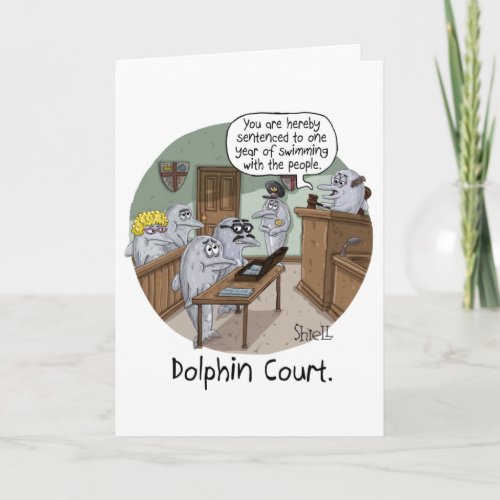 FUNNY BIRTHDAY CARD and GIFT with CUTE DOLPHINS