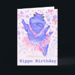 Funny Birthday Card Ballerina Hippo Ballet Dancer<br><div class="desc">Funny Birthday Cards - Prima Ballerina Hippo Happy Ballet Dancer - Customizable - Transferable - or Add Your Text / Name / More with Customization tool ! Happy Birthday :) by MIGNED Painting Design</div>
