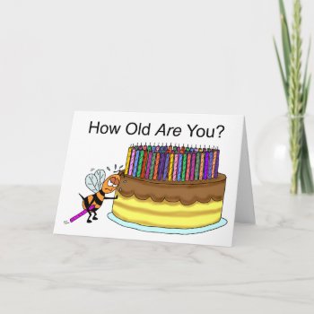 Funny Birthday Card:  Birthday Candle Beeswax Card by bizregards at Zazzle