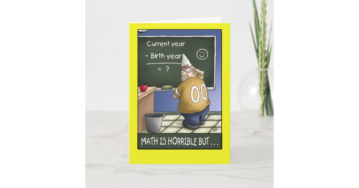 Funny Math Sayings Birthday Cards