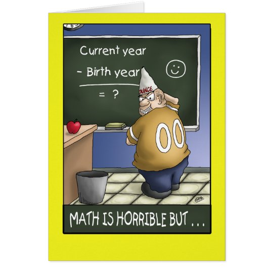 Funny Birthday Card: Birthday Math 2 Card | Zazzle.com