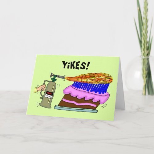 Funny Birthday Card Blow Torch Candles Card