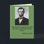 Funny birthday card featuring Abe Lincoln<br><div class="desc">Have a friend or relative who's nice -- but a little naughty? This card helps you wish them Happy Birthday -- with the help of one of America's favorite presidents!</div>