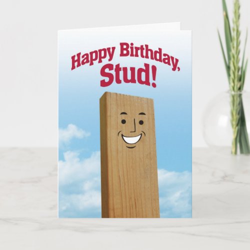 Funny Birthday Card for a Stud