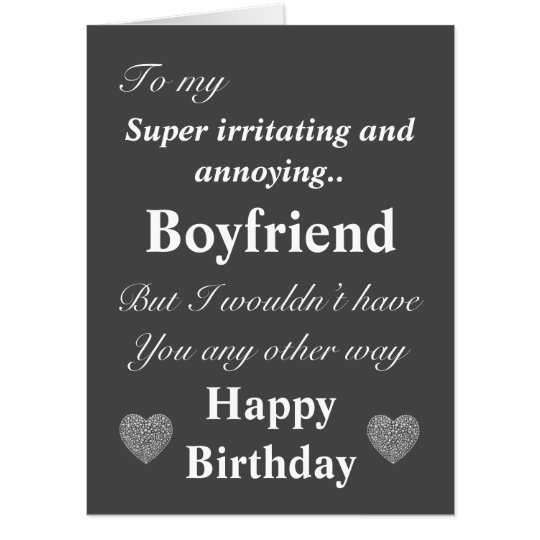 Funny Birthday Card For Boyfriend 9281