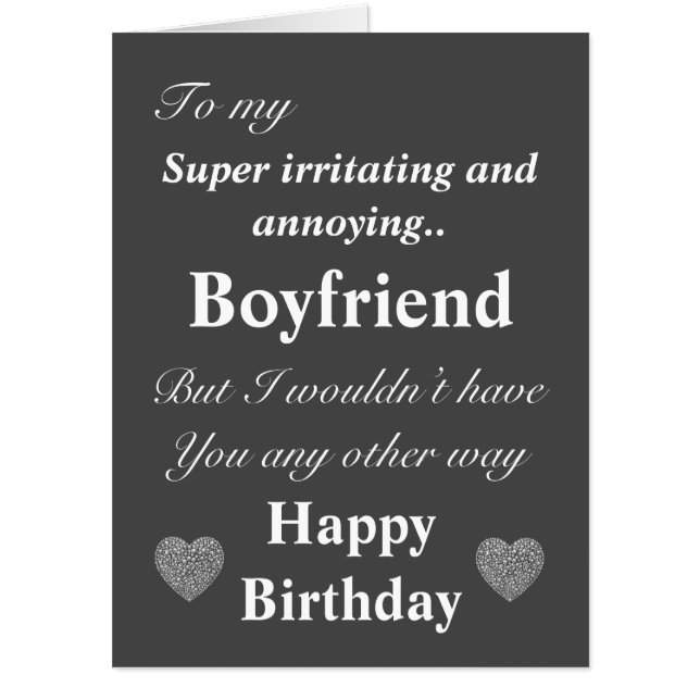 Funny birthday card for boyfriend (Front)