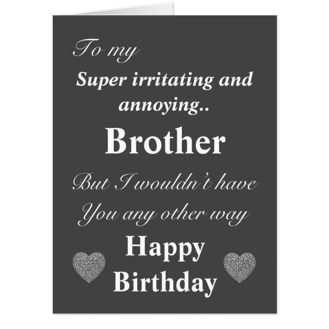 Funny birthday card for brother (Front)