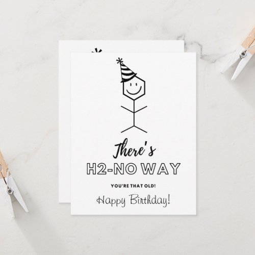 Funny Birthday Card for Chemist Getting Older