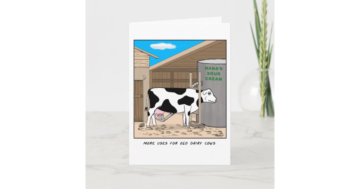 Funny Birthday Card For Dairy Farmers | Zazzle