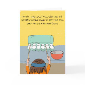 Funny Birthday Card for Drummers