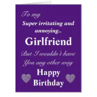 funny birthday card for girlfriend