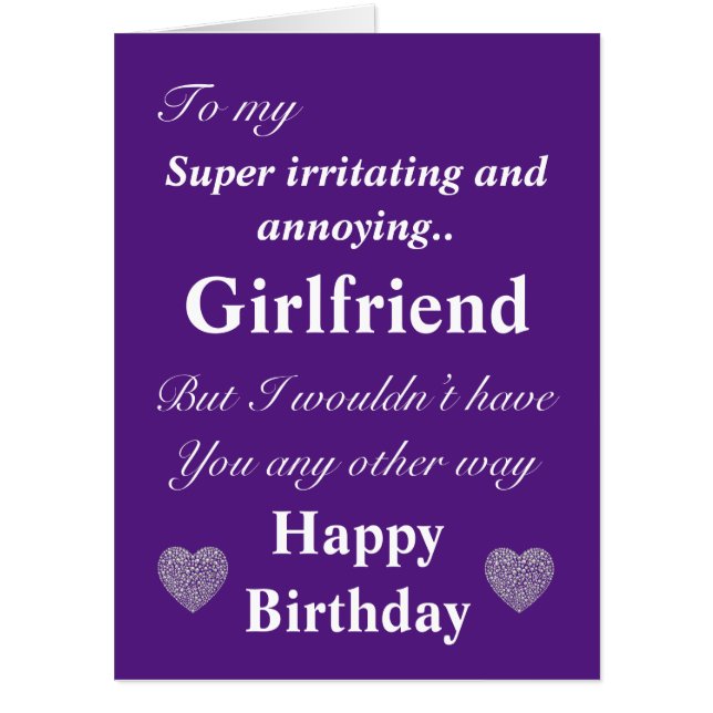 Funny birthday card for girlfriend (Front)