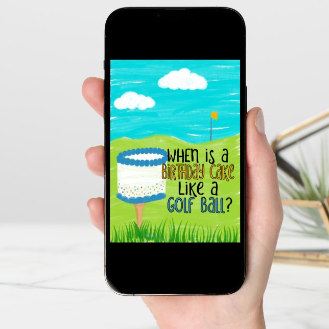 Funny Birthday Card for Golfers, Golfing Themed (Front Digital)