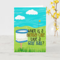 Funny Birthday Card for Golfers, Golfing Themed
