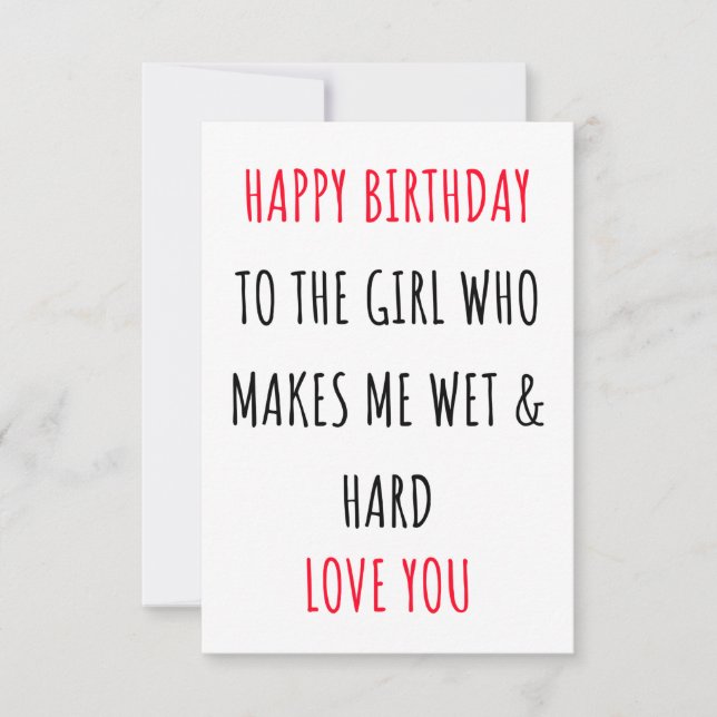 Funny Birthday card for her (Front)