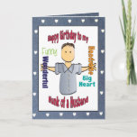 Funny Birthday Card for Husband<br><div class="desc">Let your husband know how much you love him on his birthday!  This sweet and funny card can be personalized with your birthday message and his name</div>