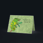 Funny Birthday Card for Old Man Lizard Joke Custom<br><div class="desc">This funny greeting card has a cartoon chameleon asking how you know when a lizard is old on the cover. Inside there is a reptile pun about aging and some older…issues. ----- This is perfect for an old man, husband, boyfriend, or good friend. Perfect for a reptile, lizard or animal...</div>